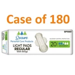 180 Pak Secure Bladder Control Pads 11 Inch, Regular Absorbency Booster. Fixed Price $51.89.