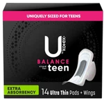 By Kotex Extra Absorbency Uniquely Sized For Teens 14 Ultra Thin Pads. Fixed Price $14.99.