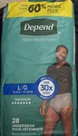 Depend Disposable Underwear Male Large Maximum 28 Ct. Fixed Price $24.99.
