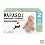 Parasol Chlorine-free Diapers With Rashshield Protection Size 2 80CT. Fixed Price $35.61.