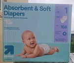 Disposable Diapers - Size 168CT. Fixed Price $15.00.