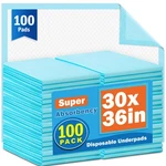 Visrie 30X36" Disposable Bed 100PCS Adult Incontinence Underpads. Fixed Price $44.95.
