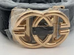 Luxury Designer Belt Women Double Ring Automatic Buckle Strap For Jeans. Fixed Price $22.00.