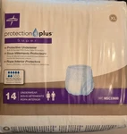 Medline Protection Plus Super Protective Underwear Size Xl (56" - 68") Quan. 14. Fixed Price $12.95.