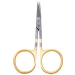 Dr. Slick Iris Scissors Straight Curved Serrated Blade Gold Loops. Fixed Price $19.00.