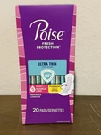 Poise Ultra Thin Incontinence Pads For Women 5 Drop Maximum Absorbency 20. Fixed Price $12.59.