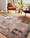 Loloi Jocelyn Collection JOC-06 Rose/rose 5'-5" X 7'-6" .38" Thick Area Rug. Fixed Price $145.99.