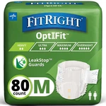 Medline Fitright Optifit Ultra Briefs Size Medium (32"-44") 80 Count New!. Fixed Price $33.85.