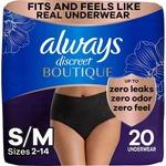 Always Discreet Boutique Incontinence Underwear For Women, S/m, Black, 20 Count. Fixed Price $25.88.