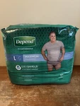 Depends Fit-flex Underwear Men Size Large Max Absorb 17CT Gray Free Ship. Fixed Price $20.00.