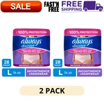 Always Discreet Women Incontinence Underwear Large 28 Ct Maximum Absorbency. Fixed Price $42.98.
