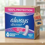 Always Discreet Moderate Long Absorbency 4 Drop Base Pads - 162CT. Fixed Price $62.22.