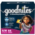 Goodnites Youth Pants Small/medium Girl Giga Pack Ca Of 44. Fixed Price $51.20.