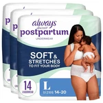 (3 Pack) Always Discreet Postpartum & Adult Incontinence Underwear, Large 14 Ct. Fixed Price $47.88.