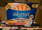 (6 Pack) Always Maxi Overnight Pads With Wings, Size 4, 48 Count. Fixed Price $50.00.