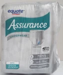 Equate Assurance Maximum Men's Absorbency Protective Underwear L/XL-18. Fixed Price $14.95.