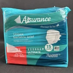 Assurance Unisex Incontinence Briefs, Tabs, Maximum Absorbency, Xl (15 Count). Fixed Price $11.99.