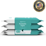 Amazon Basics Adult Wet Wipes Flushable Formulated Without Fragrance, 126 Count. Fixed Price $6.00.
