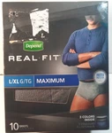 Depends Real Fit Briefs For Men (size: Large/extra 38 - 50") 10 Pack*. Fixed Price $24.99.