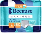 Because Maximum Incontinence Underwear For Men, L, 80 Count, Grey. Fixed Price $79.99.
