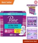 Poise Women's Ultra Thin Incontinence Pads - 60 Count, Odor Control & Comfort. Fixed Price $37.99.