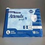 Attends 9 Vintage Plastic Adult Diapers 2003 Sealed 18 Nappies Briefs Perma Dry. Fixed Price $89.95.