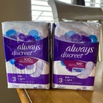 2X Always Discreet Incontinence Pads #3 Light Absorbency 30CT Ea 60 Total. Fixed Price $19.98.