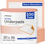 Underpads Disposable Bed 30" X 36" 100 Count Heavy Absorbency, Ultra Inc. Fixed Price $71.86.
