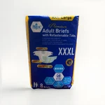 (2) Maximum Absorbency Adult Briefs With Refastenable Tabs 8 Ct. Size Xxx-large. Fixed Price $30.00.
