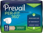 Prevail Per-fit 360 Adult Incontinent Brief X-large Heavy Absorbency BG/15. Fixed Price $21.62.
