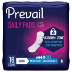 Prevail Daily Incontinent Pad 11" Long Length Moderate 144 Ct. Fixed Price $38.51.