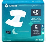 48 Count Sunkiss Overnight Adult Unisex Incontinence Diapers Briefs Tabs Small. Fixed Price $47.99.