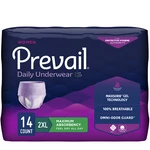 Prevail PWC-517 Daily Underwear, 2X-LARGE, Heavy Absorbency, Bag Of 14. Fixed Price $23.74.