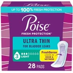 Poise Ultra Thin Incontinence Pads Postpartum For Bladder Leaks, 3 Drop. Fixed Price $11.85.