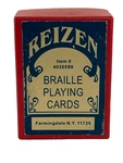 Braille Playing Cards Complete Deck (54) Red Back Reizen #4026888 Box. Fixed Price $14.39.