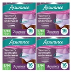 64 Ct Assurance Women Incontinence Underwear Overnight Absorbent S/m Pant 8-16. Fixed Price $59.97.