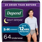 Depend Night Defense Adult Incontinence Underwear For Men Grey 64 Count. Fixed Price $76.79.