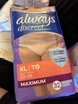 Always Discreet Incontinence Underwear Xl Maximum Absorbency 32 Count New Sealed. Fixed Price $24.99.