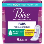 Poise Incontinence & Postpartum PADS,3 Drop Light Absorbency, Regular, 54 Count. Fixed Price $26.84.
