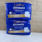 (2) Livdry Ultimate Protective Underwear Unisex Size Hips 34"-46" 17-PACKS. Fixed Price $32.00.