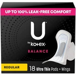 By Kotex Balance Ultra Thin Pads With Wings, Regular Absorbency, 18 Count. Fixed Price $31.62.