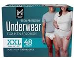Members Mark Total Protection Incontinence Underwear & Women Size Xxl 48. Fixed Price $44.00.
