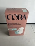 Cora 100% Organic Cotton Topsheet Liners Regular 160 Count. Fixed Price $13.00.