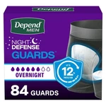Depend Defense Incontinence Guards For Men, Overnight Absorbency, 84 Count. Fixed Price $32.88.