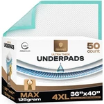 50 Count Incontinence Bed Pads Disposable 40'' X 36'' - 125 Gram Heavy Duty Supe. Fixed Price $66.57.