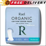 Rael Women Incontinence Pads Organic Cotton Cover Heavy Absorbency, 4 Layer Core. Fixed Price $42.49.