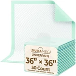Durameg 36X36 Heavy Absorbency Underpads 50 Pack Xl Chux Bed & Pee. Fixed Price $59.99.