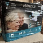 Attends Premier ALI-BR20 Adult Brief, Medium, Pack Of 14 Overnight Protection. Fixed Price $19.99.
