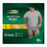 Depend Protection Plus Size Men Ultimate Max Absorption 84 Count. Fixed Price $100.00.