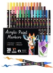 Brled 72 Colors Acrylic Paint Markers With 36 Dual-color Pack. Fixed Price $42.49.